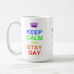 Behålla Lugn & håll Gay mugg - välj stil, färg