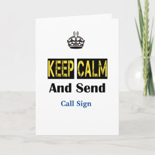 Behålla Lugn Ham Radio Birthday Card Kort