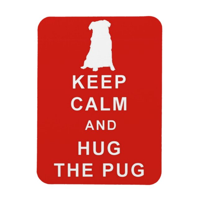 BEHÅLLA LUGN HUG PUG MAGNET BIRTHDAY (Vertikal)