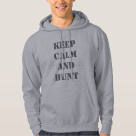 Behålla Lugn Hunt Hjort Venison Shoot Hunting Hoodie