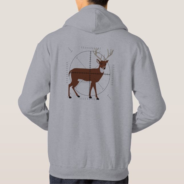 Behålla Lugn Hunt Hjort Venison Shoot Hunting Hoodie (Baksida)