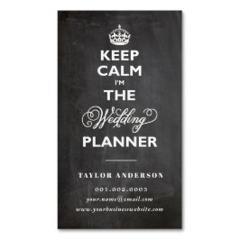 Behålla Lugn I är Bröllopsfixaren Funny Chalkboard Magnetiska Visitkort