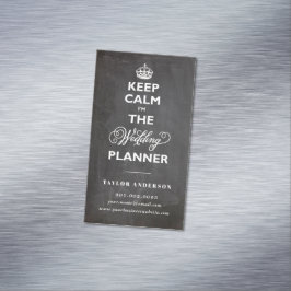 Behålla Lugn I är Bröllopsfixaren Funny Chalkboard Magnetiska Visitkort