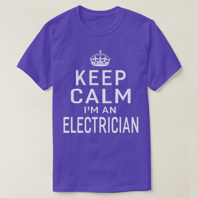 Behålla Lugn II Ett elektrikerskvitton i Manar T Shirt (Design framsida)