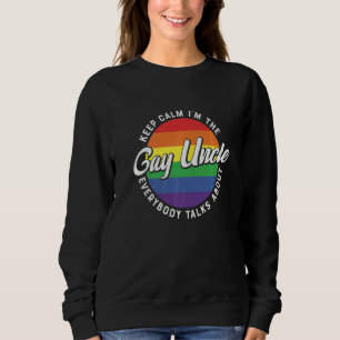 Behålla Lugn Im The Gay farbror Rainbow Lgbt Pride T Shirt