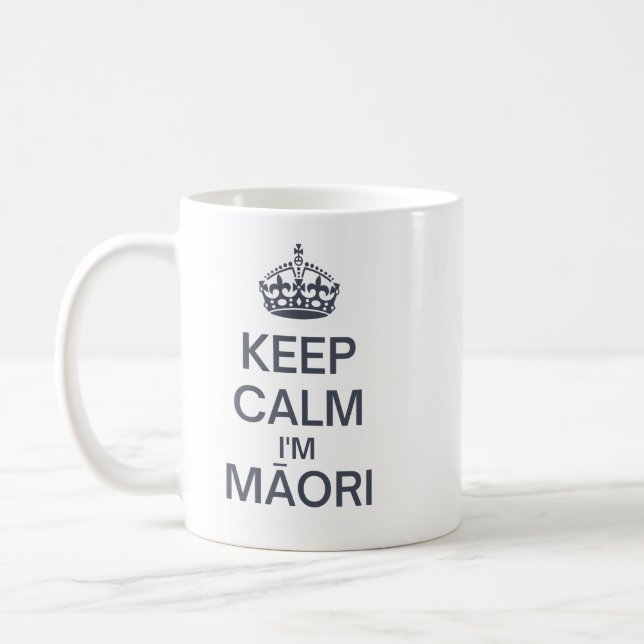 Behålla Lugn jag är Maori Kaffemugg (Vänster)