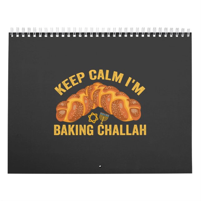 Behålla Lugn jag Baking Challah Funny Hanukkah Kalender (Omslag)
