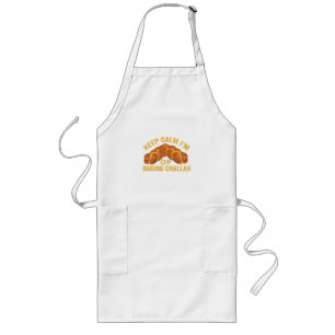 Behålla Lugn jag Baking Challah Funny Hanukkah Långt Förkläde