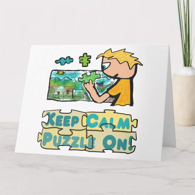 Behålla Lugn Jigszawa Puzzle Kort (Framsida)