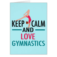 Behålla Lugn Kärlek Gymnastics Vacker Gymnast Card