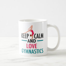 Behålla Lugn Kärlek Gymnastics Vacker Gymnast Kaffemugg