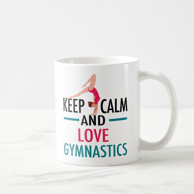 Behålla Lugn Kärlek Gymnastics Vacker Gymnast Kaffemugg (Höger)