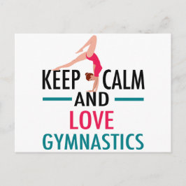Behålla Lugn Kärlek Gymnastics Vacker Gymnast Vykort