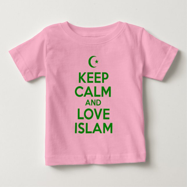 Behålla Lugn Kärlek Islam T-shirt (Framsida)