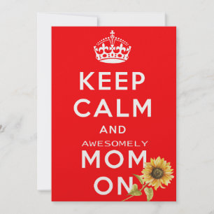 Behålla Lugn & Kärlek Mamma Card - Mors dag Gift Inbjudningar