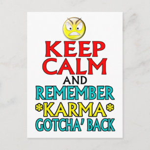 Behålla Lugn - Karma Vykort