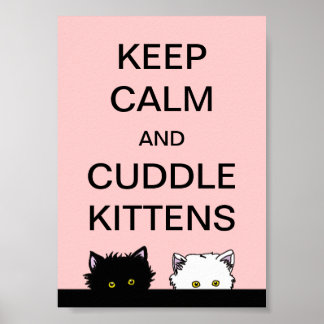 Behålla Lugn Kittens Poster