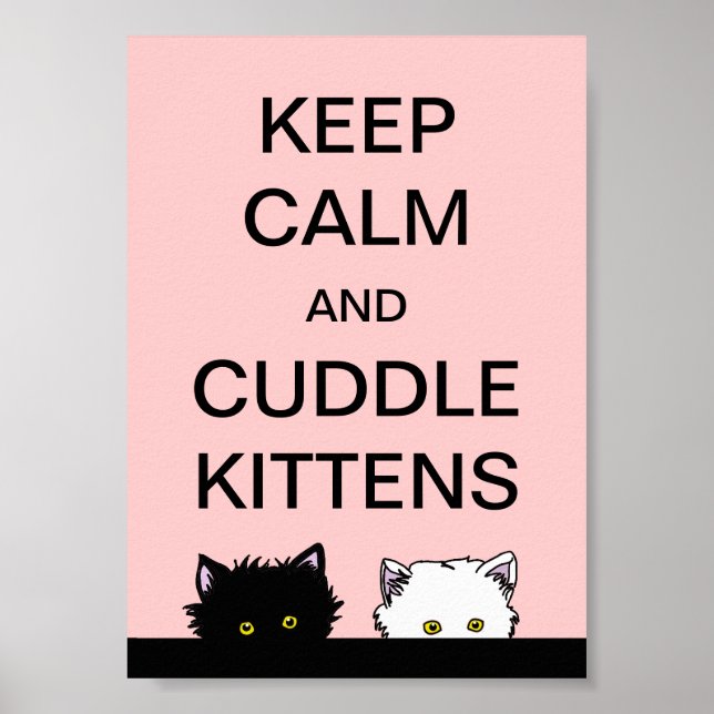 Behålla Lugn Kittens Poster (Framsidan)