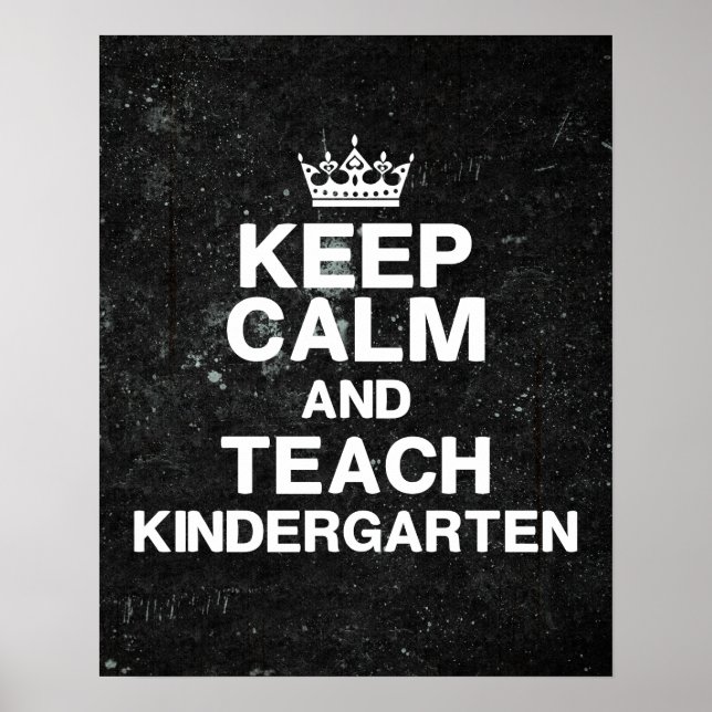 Behålla Lugn KlassrumsPoster Teach Kindergarten Cl Poster (Framsidan)