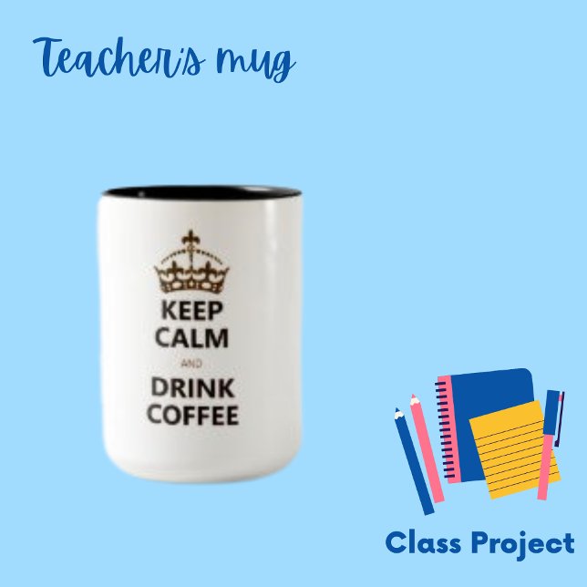 Behålla Lugn Koffertmeddelandekaffe Mugg (Skapare uppladdad)