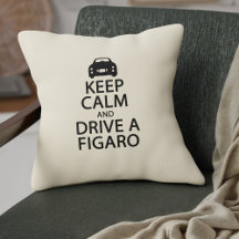 Behålla Lugn Kör en Figaro Car Funny Black and Cre
