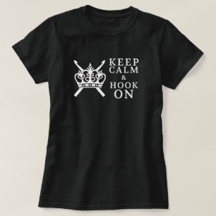 Behålla Lugn Krok på Mörken Crochet Front & Back T-shirt