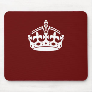 Behålla Lugn Krona Burgundy Red Accent Musmatta