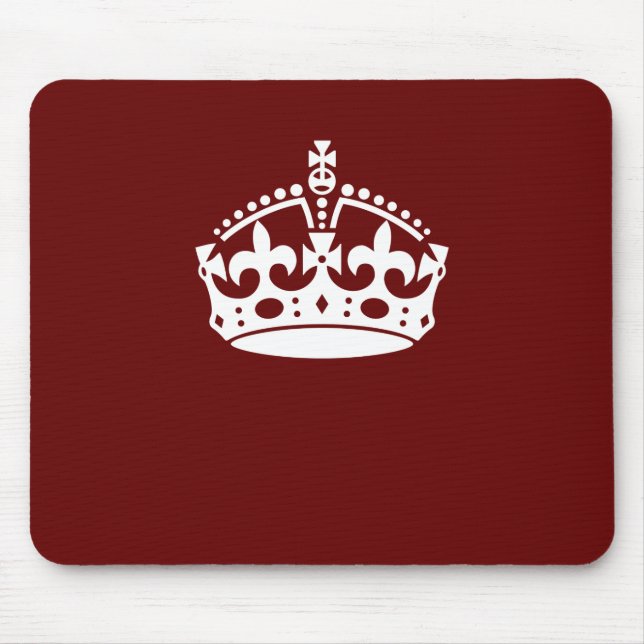 Behålla Lugn Krona Burgundy Red Accent Musmatta (Framsidan)