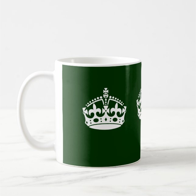 Behålla Lugn Krona ikonen för skogGrönt Kaffemugg (Vänster)