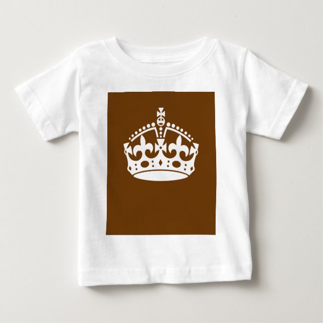 Behålla Lugn Krona på Brown T-shirt (Framsida)