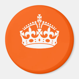 BEHÅLLA LUGN KRONA på Orange Anpassa detta Magnet