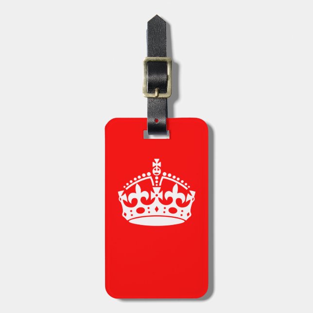BEHÅLLA LUGN KRONA på Red Decor Bagagebricka (Vertikal Framsida)