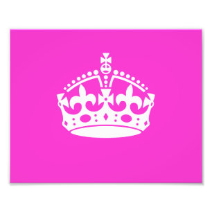 BEHÅLLA LUGN KRONA Royal ikon för Rosa Anpassa d Fototryck