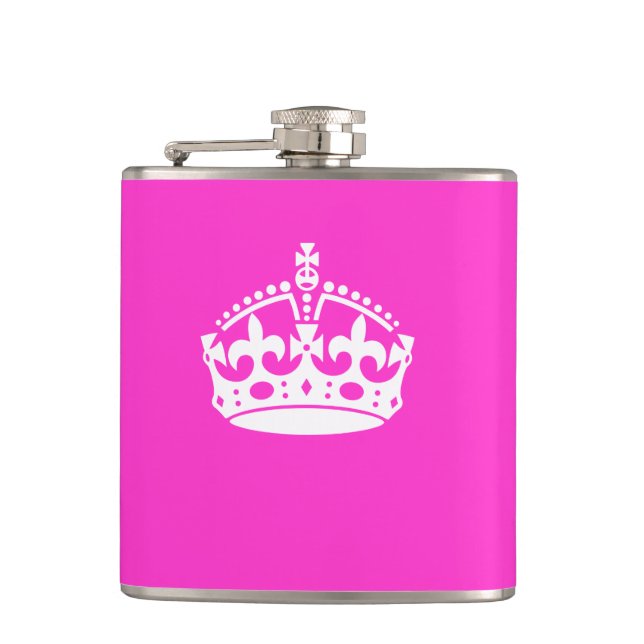 BEHÅLLA LUGN KRONA Royal ikon på Rosa Anpassa den Fickplunta (Framsidan)