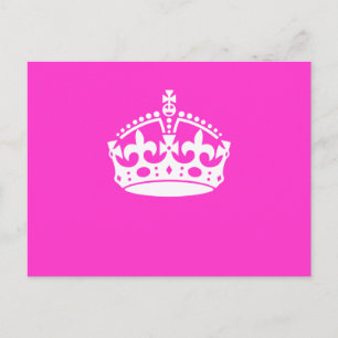BEHÅLLA LUGN KRONA Royal ikon på Rosa Anpassa den Vykort