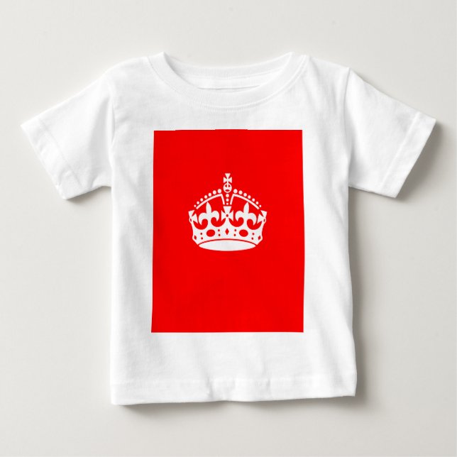 BEHÅLLA LUGN KRONA Symbol på Fire Red Anpassa den T Shirt (Framsida)