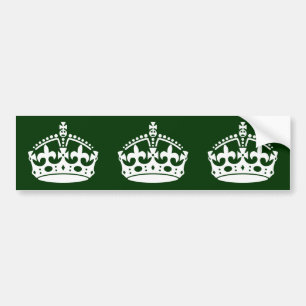BEHÅLLA LUGN KRONA Symbol på Grönt Decor Bildekal