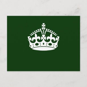 BEHÅLLA LUGN KRONA Symbol på Grönt Decor Vykort