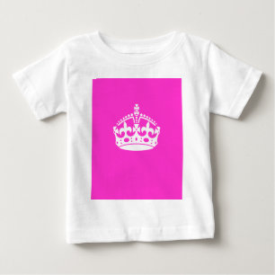 BEHÅLLA LUGN KRONA Symbol på Shock rosa Decor T-shirt