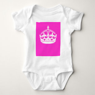 BEHÅLLA LUGN KRONA Symbol på Shock rosa Decor Tee Shirt
