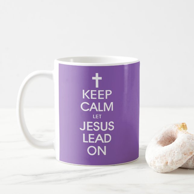 Behålla Lugn: Låt Jesus gå på - Kristus gud Kaffemugg (Med munk)