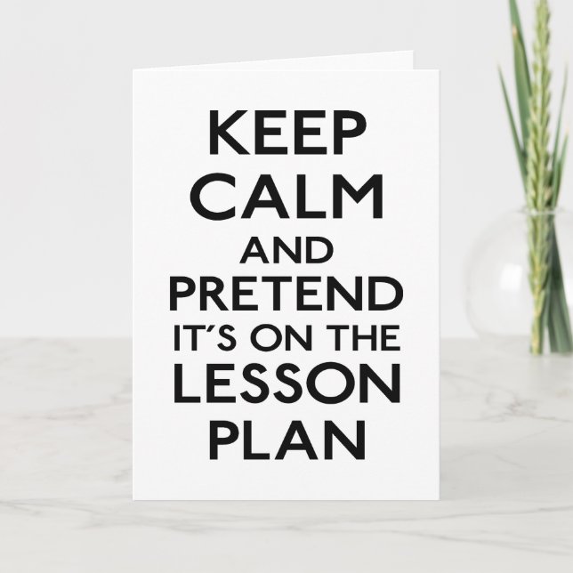 Behålla Lugn Lesson Plan Kort (Framsida)