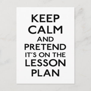 Behålla Lugn Lesson Plan Vykort
