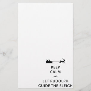 Behålla Lugn Let Rudolph Guide Sleigh Brevpapper