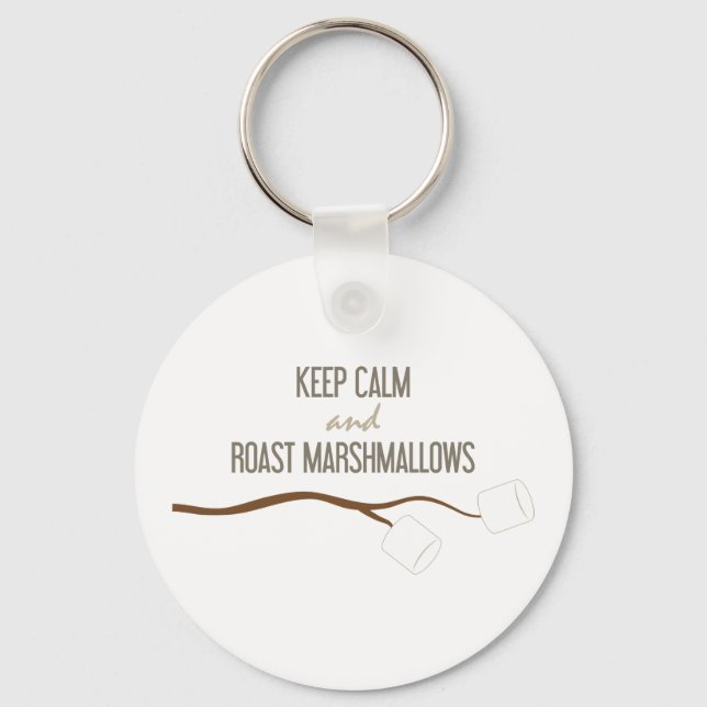 Behålla Lugn Marshmallow Nyckelring (Framsida)