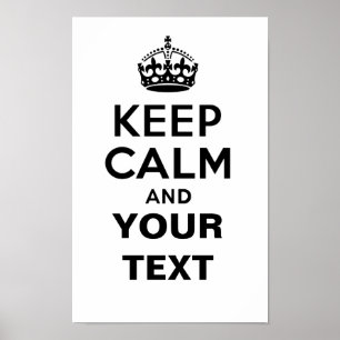 Behålla Lugn med text Poster