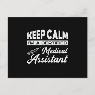 Behålla Lugn Medicinsk assistent Doktor Medicinsk Vykort