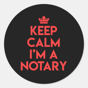 Behålla Lugn Notary Public Lawyer Notary Attorney Runt Klistermärke