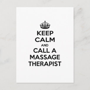 Behålla Lugn och anmäl en massageterapi Vykort