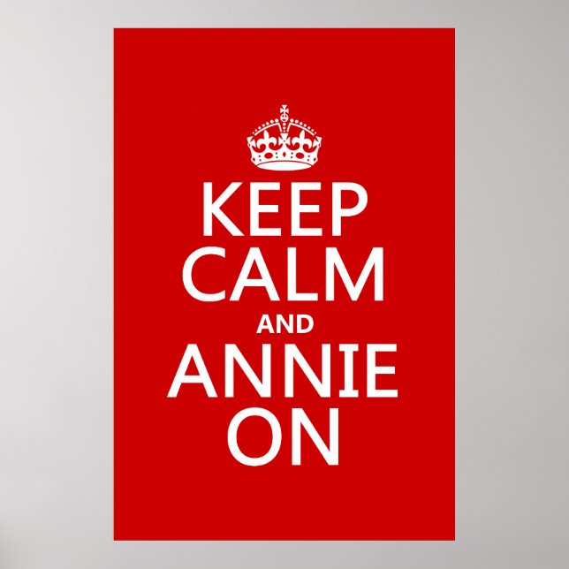 Behålla Lugn och Annie On Poster (Framsidan)